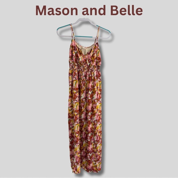 mason & belle Dresses & Skirts - Mason and Belle Floral Maxi Dress - Red and Yellow